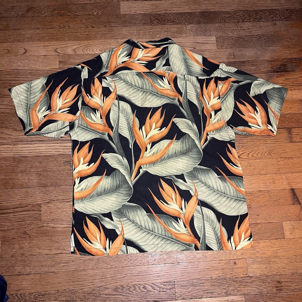Tommy Bahama Mens Large Silk Shirt Bird of Paradise Hawaiian Tropical Resort - Picture 4 of 9